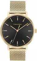 Calvin Klein Analog Quarzuhr f&uuml;r Herren Kollektion MODERN MESH mit Goldfarben...