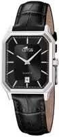 Lotus Quarzuhr "Square Series" Armbanduhr, Herrenuhr, Lederarmband, analog, Tag