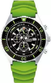 Chris Benz Depthmeter Chronograph 300m Taucheruhr kaimangr&uuml;n/gr&uuml;n (CB-C300-G-KBG)