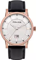 Police Uhr Armbanduhr Herrenuhr Lederband PL15404JSR.04 - Schwarz/Silber