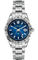 Versace Herren Uhr Armbanduhr Edelstahl Hellenyium GMT V11010015 - Silber