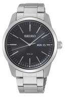 Seiko SNE527P1, Seiko Solar SNE527P1 Herrenarmbanduhr Solarbetrieb Schwarz male,