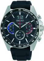 Seiko SSB347P1, Seiko Chronograph SSB347P1 Herrenchronograph Schwarz male, Geh&auml;use