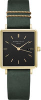 Rosefield QBFGG-Q031 Damenuhr Quarz Boxy Waldgr&uuml;n/Goldfarben