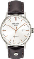 Bruno Sohnle Stuttgart gro&szlig;e Automatik 44mm schwarze Lederuhr 17-12173-245