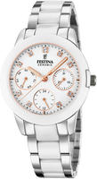 Festina F20497/1, Festina F20497/1 Damenarmbanduhr Wei&szlig; female, Geh&auml;use aus