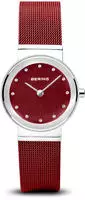 Bering 10126-303, Bering 10126-303 Damenarmbanduhr Rot female, Geh&auml;use aus Edelstahl