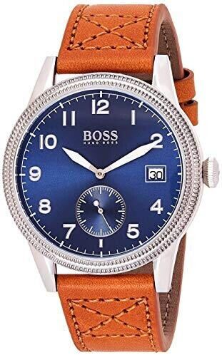 Hugo Boss Mens Analogue Classic Quartz with Leather Strap Brown