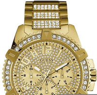 Guess Herren Uhr Armbanduhr FRONTIER W0799G2 Edelstahl gold - Gold