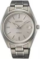 Seiko SUR369P1, Seiko Titan SUR369P1 Herrenarmbanduhr Grau male, Geh&auml;use aus Titan