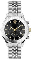 Versace VEV600419 Signature Chronograph schwarz silber Edelstahl Herren Uhr NEU -