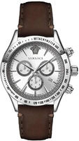 Versace Greek Chronograph Herrenuhr silber braun - Silber