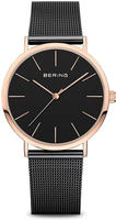 Bering 13436-166, Bering 13436-166 Quartz 35 Mm Watch Golden Rose Gold / Black /