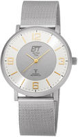 ETT Funkuhr "Atacama" Armbanduhr, Solar, Damenuhr, Herrenuhr, Edelstahlarmband,