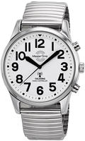 MASTER TIME Funkuhr "Sprechende Funkuhr" Armbanduhr, Quarzuhr, Herrenuhr, Flexband,