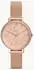 braun, Edelstahl, goldfarben, weiß: Fossil Jacqueline