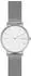 Edelstahl, silberfarben, weiß: Skagen Signatur 38 mm