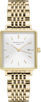 Rosefield QWSG-Q09 Damen-Quarzuhr Rechteckig Goldfarben