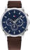 Tommy Hilfiger Men's Brown Leather Analogue Watch 1791797