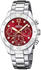 Edelstahl, rot, silberfarben: Festina Chronograph Boyfriend F20603