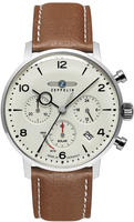 Zeppelin 8086-5-n Herrenuhr Solar Chronograph LZ129 Hindenburg Braun