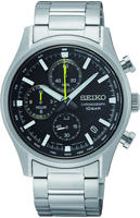 Seiko SSB419P1, Seiko SSB419P1 Herrenchronograph Schwarz male, Geh&auml;use aus Edelstahl