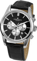 Jacques Lemans Chronograph "Barcelona" Quarzuhr, Armbanduhr, Herrenuhr, Lederarmband,