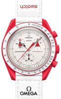 Swatch Omega x Moon Mission to Mars Speedmaster Rot und Wei&szlig;