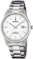 Festina Quarzuhr Armbanduhr, Herrenuhr, Damenuhr, Edelstahlarmband, Datum