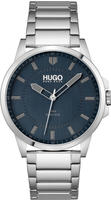 HUGO Quarzuhr "FIRST" Armbanduhr, Herrenuhr, Mineralglas, Edelstahlarmband