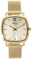 Boccia 3334-07 Damenuhr mit Mesh-Armband goldfarben