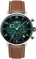 Zeppelin 8086-4N Herrenuhr Solar Chronograph LZ129 Hindenburg Braun/Gr&uuml;n