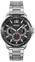 Hugo 1530195, Hugo 1530195 46 Mm Watch Silber Mann Silver / Black / Mineral