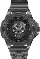 Philipp Plein Herrenuhr The $kull Synthetic - Schwarz