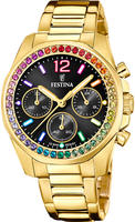 Festina F20609/3, Festina Boyfriend F20609/3 Damenchronograph Schwarz female,