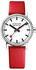 Leder, rot, weiß: Mondaine Evo2 Watch 35 mm