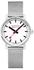 Edelstahl, silberfarben, weiß: Mondaine Evo2 Watch 35 mm