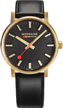Mondaine Evo2 Gold 40 Mm Watch black