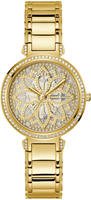 Quarzuhr GUESS "LILY", gold (goldfarben), Armbanduhren, Damen, Quarzuhr, Armbanduhr,