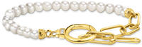 Thomas Sabo Armband aus Perlen und Ankerelementen mit weißen Steinen (A2134-445-14-L19V)