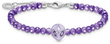 Thomas Sabo Armband Beads mit Alienkopf und violetter Kaltemaille (A2137-041-13-L19V)