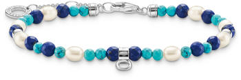 Thomas Sabo Armband mit blauen Steinen und Perlen (A2064-775-7-L19V)