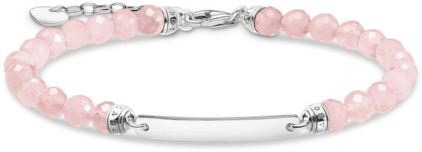 Thomas Sabo Armband rosa Perlen silber mit Gravur (A2042-637-9-L19V)