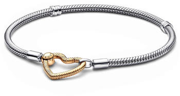 Pandora Pandora Moments Herzverschluss Schlangen-Gliederarmband (569539C00) 21 cm