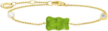 Thomas Sabo Armband mit gr&uuml;nem Goldb&auml;ren (A2151-445-6)