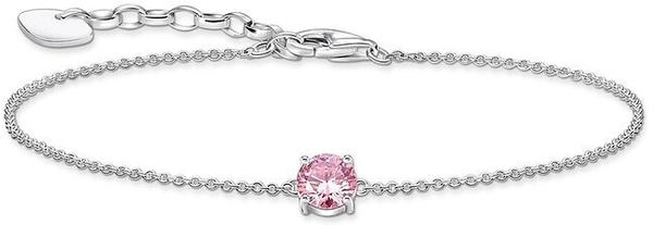 Thomas Sabo Armband mit pinkfarbenem Zirkonia-Anhänger Silber (A2156-051-9)