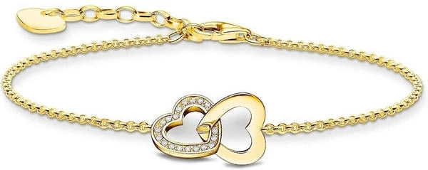 Thomas Sabo Armband mit verschlungenen Herzen vergoldet (A2163-414-14)