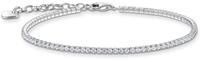 Thomas Sabo Tennisarmband mit kleinen, weißen Steinen Silber (A2168-051-14)