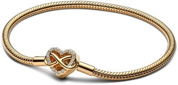 Pandora Sparkling infinity heart clasp snake chain bracelet 20 cm (563758C01-20)