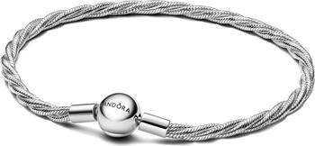 Pandora Twisted snake chain round clasp bracelet 18 cm (593757C00-18)